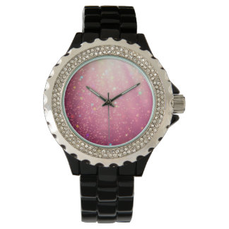 Roze Confetti etherische pols Horloge
