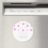 Roze Confetti Glitter sparen de Magnet van de Datu (Insitu (Vaatwasser))
