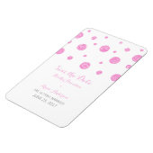 Roze Confetti Glitter sparen de Magnet van de Datu Magneet (Linkerzijde)