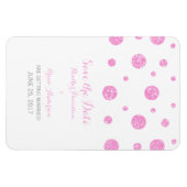 Roze Confetti Glitter sparen de Magnet van de Datu Magneet (Horizontaal)