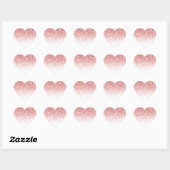 Roze Confetti Glitzy Glam Sparkle Glitter Hart Sticker (Vel)