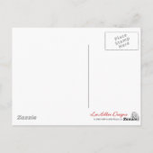 Roze confetti harten briefkaart (Achterkant)