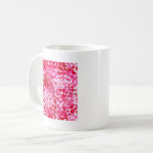 Roze confetti harten koffiemok (Voorkant links)