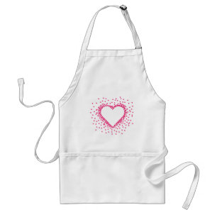Roze Confetti Heart Koken Apron Standaard Schort