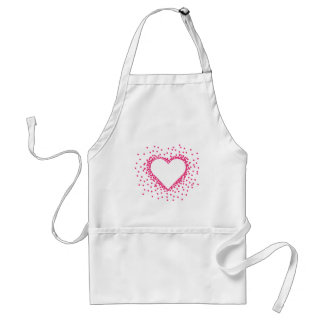 Roze Confetti Heart Koken Apron Standaard Schort