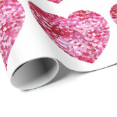 Roze Confetti Hearts Cadeaupapier (Rol Hoek)