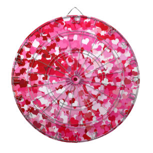 Roze Confetti Hearts Dartbord