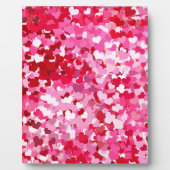Roze Confetti Hearts Fotoplaat (Voorkant)