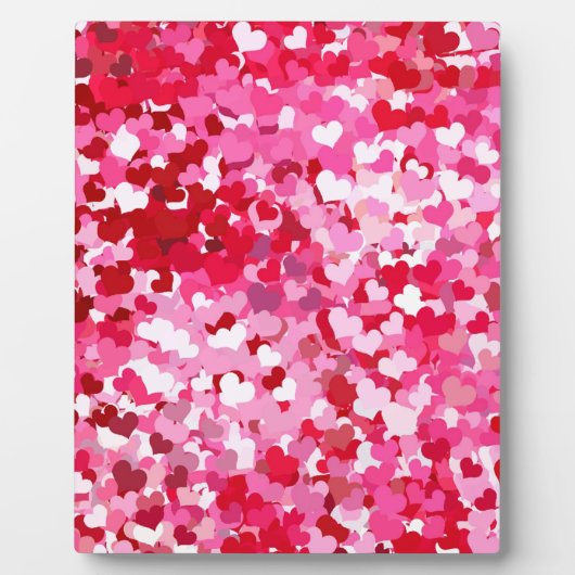Roze Confetti Hearts Fotoplaat (Voorkant)