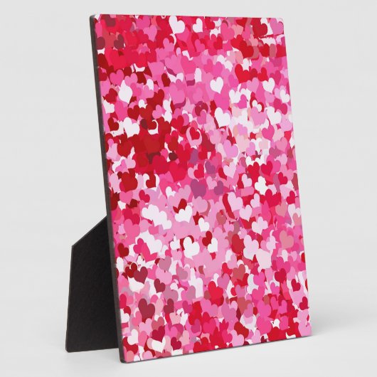 Roze Confetti Hearts Fotoplaat (Zijkant)