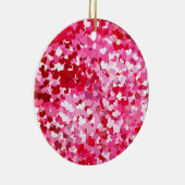 Roze Confetti Hearts Keramisch Ornament (Rechts)