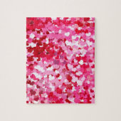 Roze Confetti Hearts Legpuzzel (Verticaal)