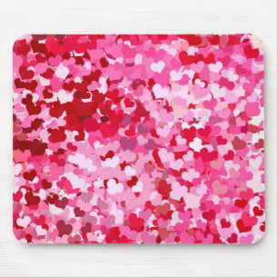 Roze Confetti Hearts Muismat