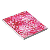 Roze Confetti Hearts Notitieblok (Schuin)