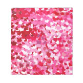 Roze Confetti Hearts Notitieblok (Voorkant)