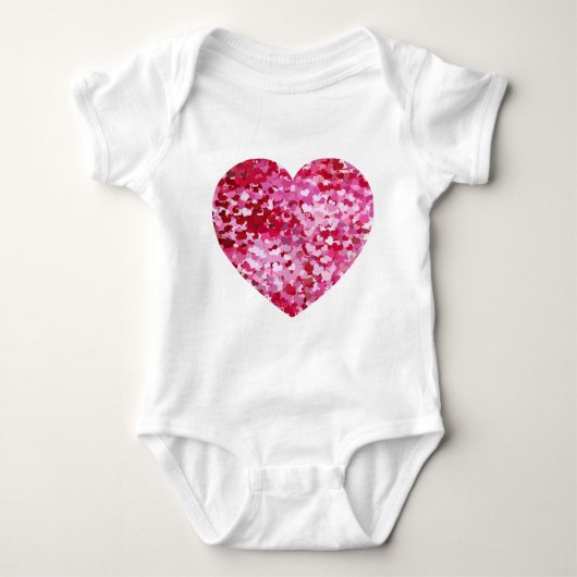 Roze Confetti Hearts Romper (Voorkant)
