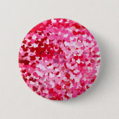 Roze Confetti Hearts Ronde Button 5,7 Cm (Voorkant)