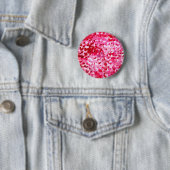 Roze Confetti Hearts Ronde Button 5,7 Cm (In situ)