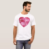 Roze Confetti Hearts T-shirt (Voorkant volledig)