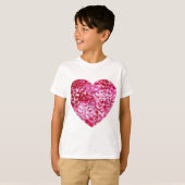 Roze Confetti Hearts T-shirt (Voorkant volledig)