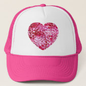 Roze Confetti Hearts Trucker Pet (Voorkant)