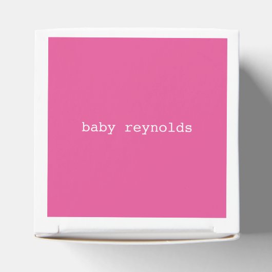 Roze confetti | Het is een meisje gunst dozen Bedankdoosjes (Bovenkant)