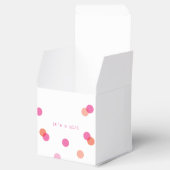 Roze confetti | Het is een meisje gunst dozen Bedankdoosjes (Geopend)