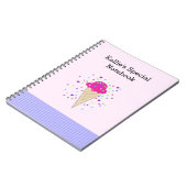 Roze Confetti Ijs Notes Notitieboek (Linkerzijde)