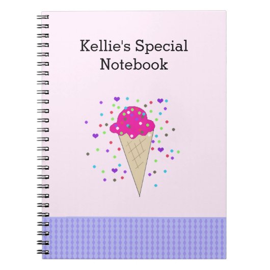 Roze Confetti Ijs Notes Notitieboek (Voorkant)