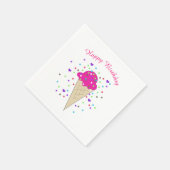 Roze Confetti Ijs Servetten (Hoek)