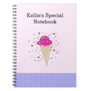 Roze Confetti-ijsscheurnoten Notitieboek