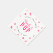 Roze Confetti Klaar aan Pop Baby shower Servet (Hoek)