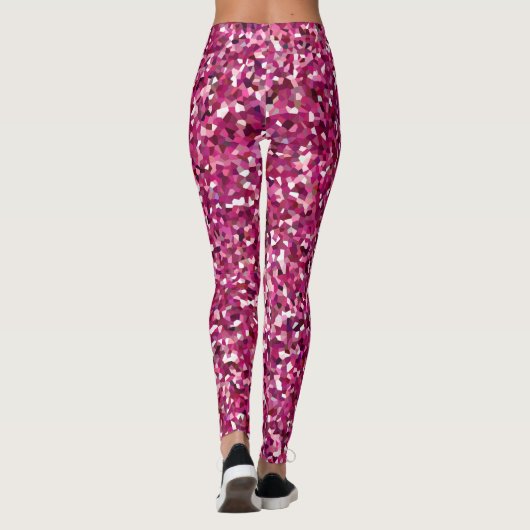 Roze Confetti/Mozaïekmultifunctionele printer Leggings (Achterkant)
