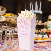 Roze confetti naam meisje verjaardag bedankdoosjes