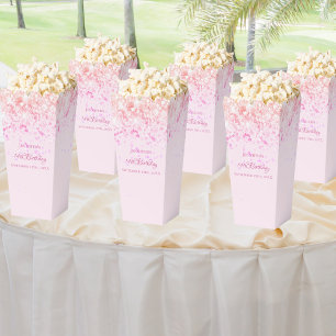Roze confetti naam meisje verjaardag bedankdoosjes