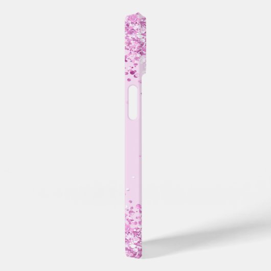 Roze confetti naam script Case-Mate iPhone case (Achterkant / Rechts)