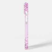 Roze confetti naam script Case-Mate iPhone case (Achterkant / Links)