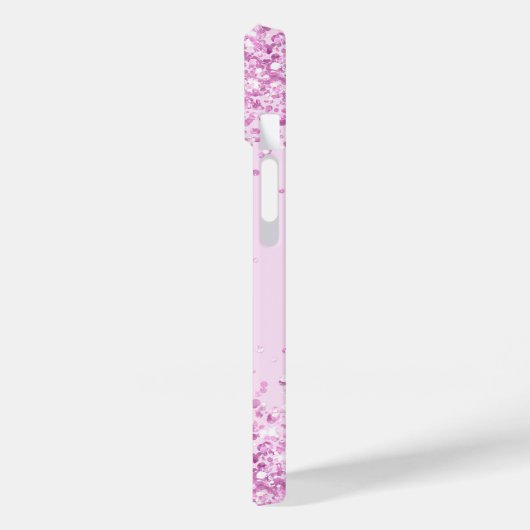 Roze confetti naam script Case-Mate iPhone case (Achterkant / Links)