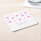 Roze Confetti Onderzetters (Schuin)