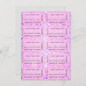 Roze Confetti Raffle Tickets voor uitvindingen Kaart (Voorkant / Achterkant)