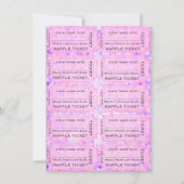 Roze Confetti Raffle Tickets voor uitvindingen Kaart (Voorkant)
