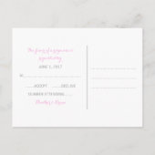 Roze Confetti Response Briefkaart (Achterkant)