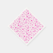 Roze Confetti Servet (Hoek)