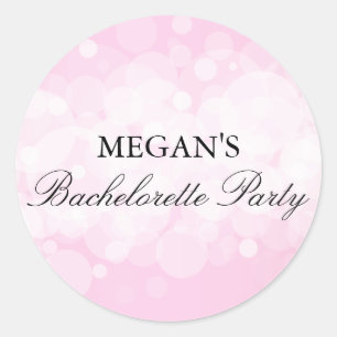 Roze Confetti Sticker voor Bachelorette Feestje