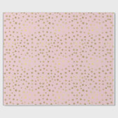  roze Confetti Stippen Cadeaupapier (Vlak)