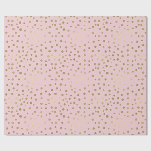  roze Confetti Stippen Cadeaupapier (Vlak)