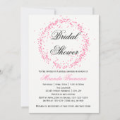 Roze Confetti - Uitnodiging Bruidsfeest (Voorkant)
