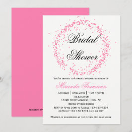 Roze Confetti - Uitnodiging Bruidsfeest