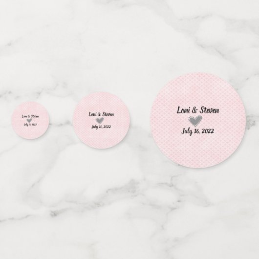 Roze Confetti van Floral Wedding of Shower Table (Achterkanten)