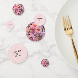 Roze Confetti van Floral Wedding of Shower Table
